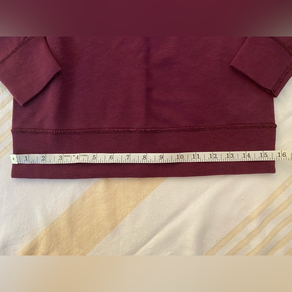 J. Crew NWT 🍇🍷100%Cotton Old School French Terry Raglan Sleeve Sweatshirt - Picture 9 of 10